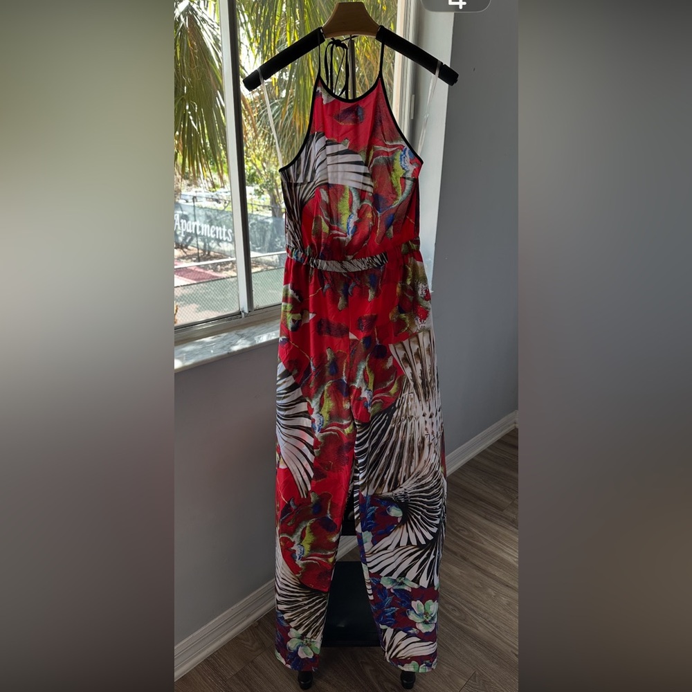 Red Floral Print Women’s pants